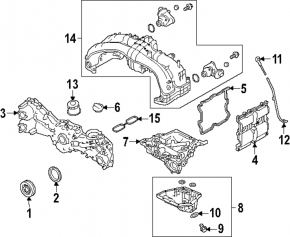 Передняя крышка двигателя Subaru Outback 20-24 2.5 FB25