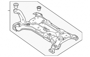 Подрамник передний Ford C-max MK2 13-18 ржавый