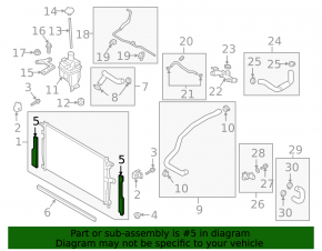 Дефлектор радиатора правый Mazda 3 19-26 2.5