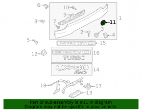 Эмблема значок двери багажника Mazda CX-50 23-26