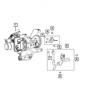 Трубка охлаждения турбины выпуск Jeep Grand Cherokee WL 22-26 PHEV