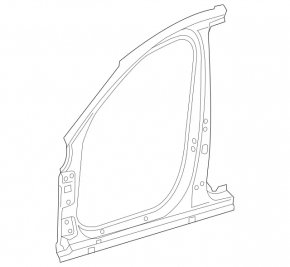 Стойка кузова центральная правая Mercedes C-class W205 15-21