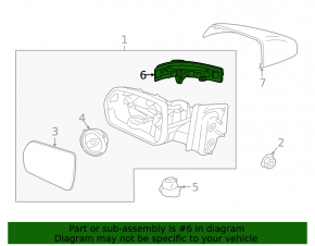 Repetor de semnalizare oglinda dreapta Ford Edge 15-24