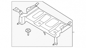 Кронштейн блока ECU Ford Edge 19-24 металл