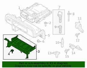 Кронштейн блока ECU Ford Edge 19-24 металл