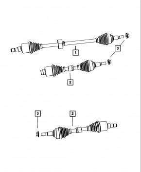 Привод полуось передняя правая Dodge Journey 11- 2.4