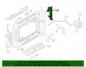 Deflector radiator dreapta Nissan Rogue 18-20 tip 3