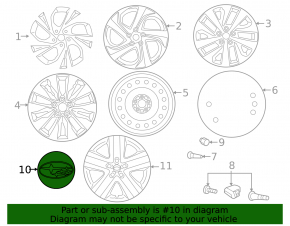 Capac central pentru janta R17 Subaru Forester 19- SK 59mm