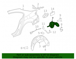 Лючок бензобака с корпусом VW CC 08-17
