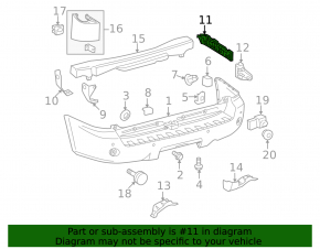 Крепление заднего бампера правое внешнее Toyota Sequoia 08-16