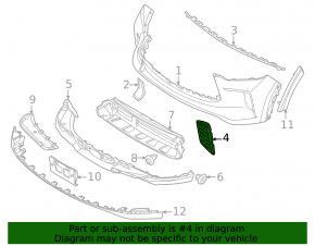 Ramă proiectoare ceață dreapta Infiniti QX60 22-26