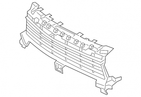 Решетка радиатора grill Porsche Cayenne 19-23 sport, глянец