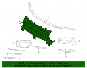 Решетка радиатора grill Porsche Cayenne 19-23 sport, глянец