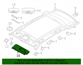 Козырек правый BMW X3 G01 18-24 черный, без крючка