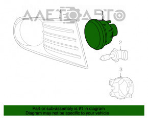 Противотуманная фара птф левая Dodge Journey 11-20