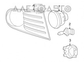 Противотуманная фара птф левая Dodge Journey 11-20