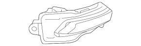 Повторитель поворота правого зеркала Lexus RX350 RX450h 16-22