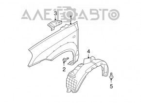 Подкрылок передний правый Hyundai Tucson 05-09