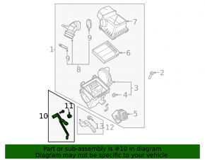 Кронштейн корпуса воздушного фильтра Ford Escape MK4 20-26 hybrid, plug-In, правый