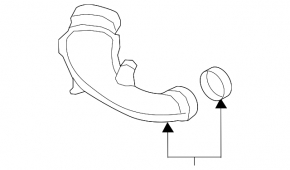 Conductă de aer către carcasa filtrului de aer, dreapta BMW 5 GT F07 10-17 N63, spate
