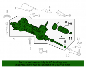 Рейка рулевая Honda Accord 18-20 1.5T