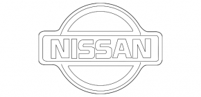 Эмблема решетки радиатора Nissan Pathfinder 13-16 дорест