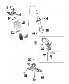 Шаровая опора левая Jeep Cherokee KL 14-15