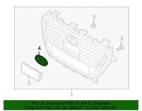Эмблема решетки радиатора grill Hyundai Sonata 16-17 Hybrid