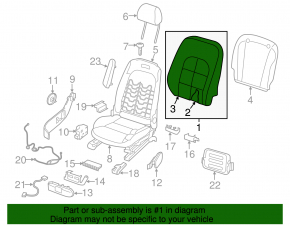Пассажирское сидение Infiniti QX30 17-19 без airbag, кожа черн