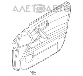 Capacul ușii, cartela din față dreapta Infiniti FX35 FX45 03-08 bej.