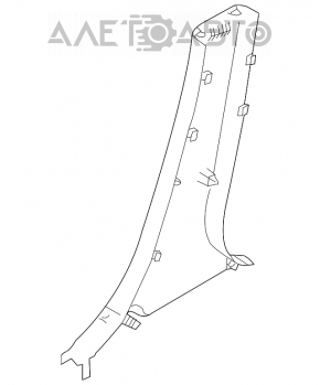 Накладка центральной стойки нижняя левая Mazda CX-7 06-09