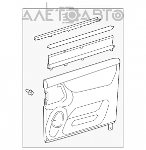 Capacul ușii, cartela din spate, stânga, Toyota Sienna 04-10