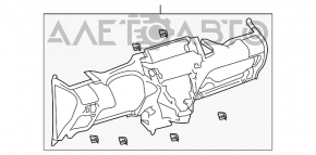 Panoul frontal al torpilei fără AIRBAG Toyota Yaris 06-10