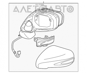 Зеркало боковое правое Lexus ES350 10-12 поворотник