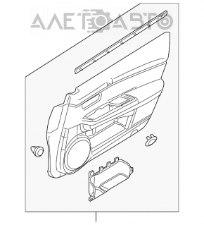 Capacul ușii, cartela frontală stânga Mazda6 09-13