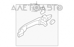 Mânerul ușii exterioare față stânga Honda Civic 4d 06-09