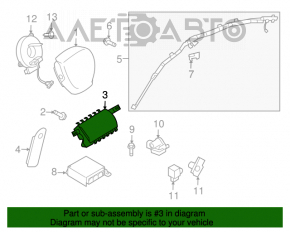 Airbag-ul pasagerului din bordul Mazda6 09-13