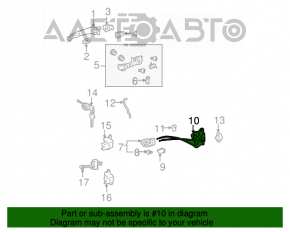 Замок двери передней правой Toyota Sienna 04-10