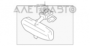 Зеркало внутрисалонное Lexus IS200 IS300 99-05 серое пустое