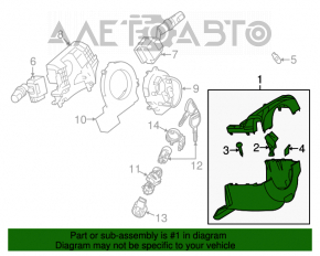 Învelișul coloanei de direcție Mazda3 03-08