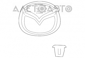 Emblema "MAZDA" pentru capacul portbagajului Mazda3 03-08 HB