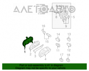 Tabloul de bord Mazda3 2.3 03-08 tip 2 zgârieturi