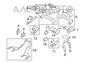 Conducta de aer dreapta pentru Subaru B9 Tribeca