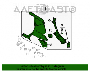 Aripa spate stânga Nissan Murano z50 03-08, neagră.