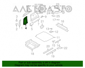 Capacul arcului din față dreapta pentru BMW X5 E70 07-13, negru, suport rupt