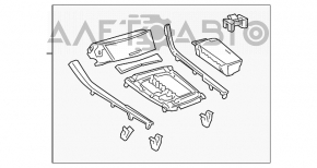 Partea din față a consolei Toyota Avalon gri 05-12