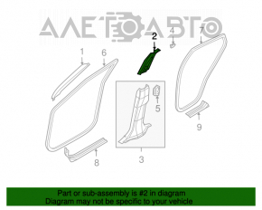 Capacul stâlpului central, curea superioară stânga Infiniti FX35 FX45 03-08 bej.