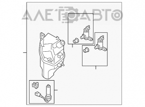 Duza de spalat parbrizul pentru Infiniti FX35 FX45 03-08 fara capac