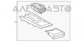 Capacul consolei centrale cu suporturi pentru pahare pentru cutia de viteze Toyota Camry v40 3.5 gri, zgârietură