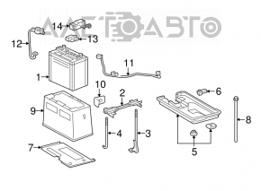 Крепление АКБ в сборе Lexus IS250 IS300 IS350 06-13